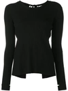 HELMUT LANG THUMB HOLES KNITTED BLOUSE,H02HW70812063152