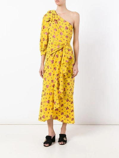 Shop Gucci Floral Embroidered Long Dress