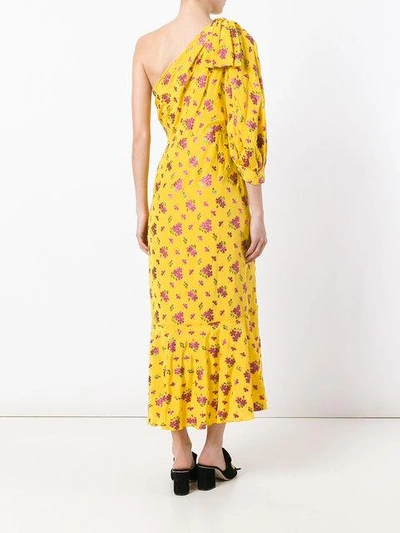 Shop Gucci Floral Embroidered Long Dress