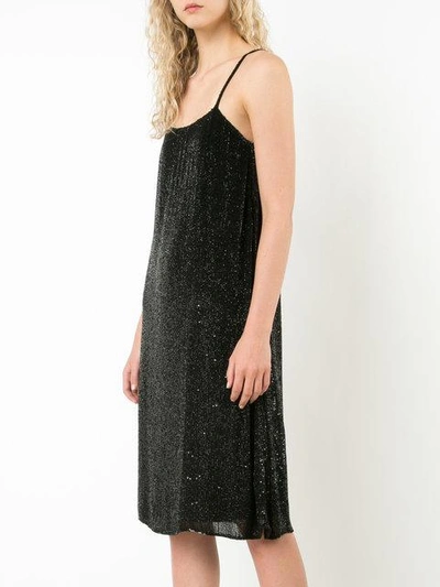 Shop Ashish Beaded Chiffon Slip Dress - Black