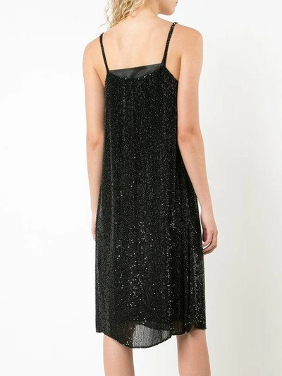 Shop Ashish Beaded Chiffon Slip Dress - Black