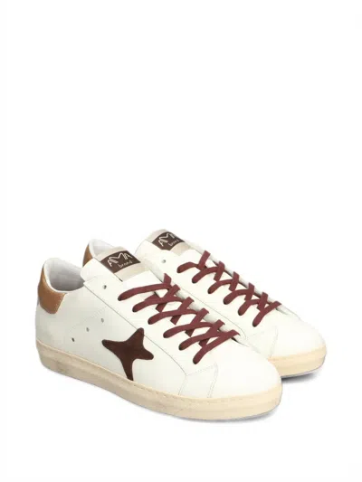 Ama Brand Star-patch Leather Sneakers In Multi