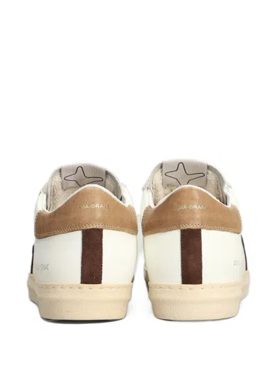 Ama Brand Star-patch Leather Sneakers In Multi