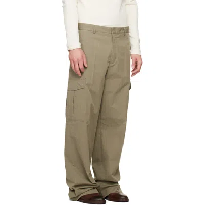 Second / Layer Khaki Ripstop Cargo Pants In Brown