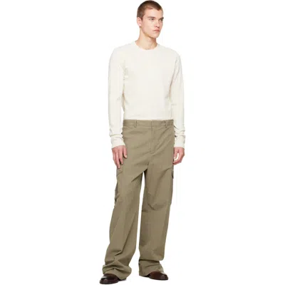 Second / Layer Khaki Ripstop Cargo Pants In Brown