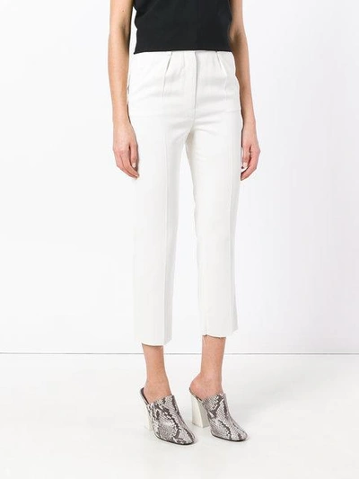 Shop Iro Cropped Slim Trousers In White