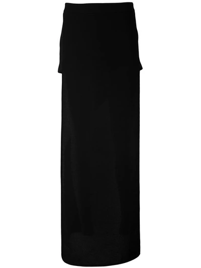 Shop Gareth Pugh Shorts With Maxi Skirt Detail - Black