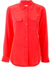 Equipment Slim Signature Short Sleeve Silk Shirt