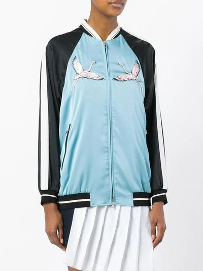 Shop Red Valentino Embroidered Jacket In Blue