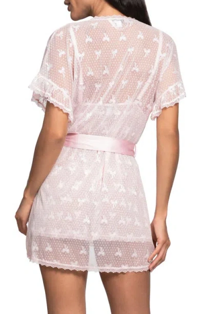 In Bloom By Jonquil Stretch Mesh Bow Pattern Wrap In Pink