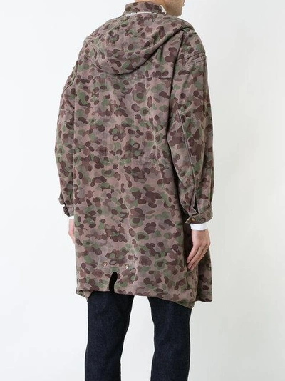 Shop Icons Camouflage Print Coat - Brown