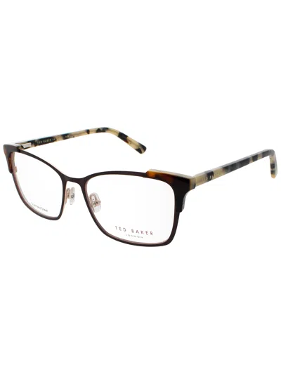 Ted Baker Ladies Brown Rectangular Eyeglass Frames B245 In Brown