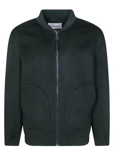 Amaranto Zip-up Bomber Jacket In Green