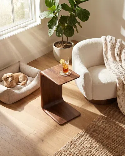 Interlude Home Iris Hugging Table In Brown
