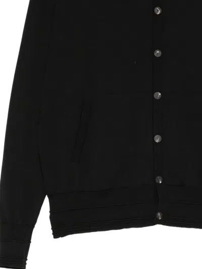 HIGH-NECK RIBBED-TRIM CARDIGAN