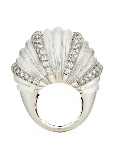 David Webb Hutton Diamond Ring In Silver