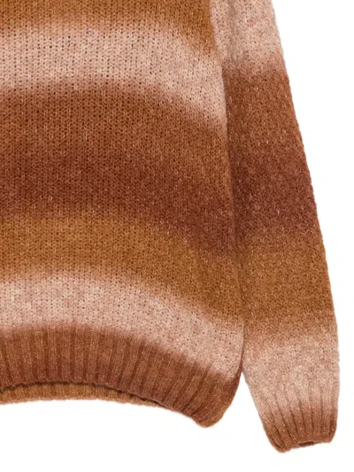Daniele Alessandrini Gradient-effect Knitted Sweater In Brown