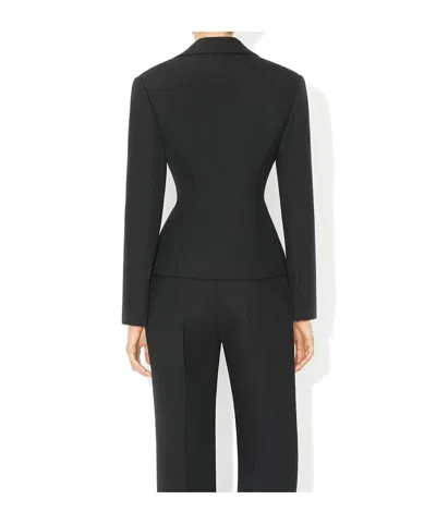 Alaïa Light Wool Single-breasted Jacket In Black