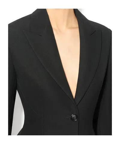 Alaïa Light Wool Single-breasted Jacket In Black
