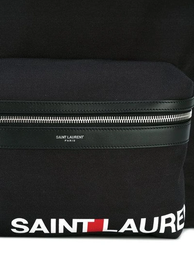 Shop Saint Laurent Logo 'city' Backpack - Black