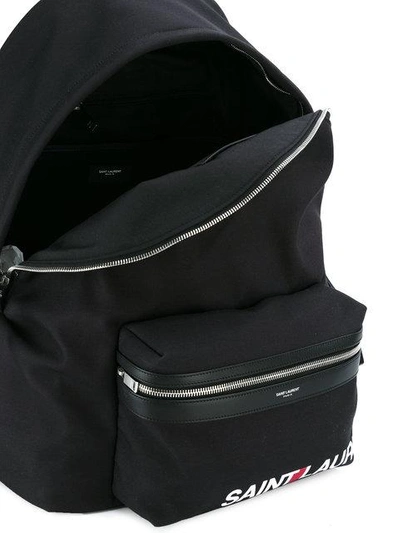 Shop Saint Laurent Logo 'city' Backpack - Black