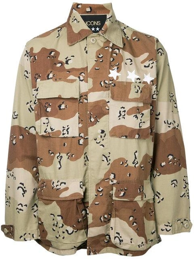 Shop Icons Camouflage Shirt In Brown