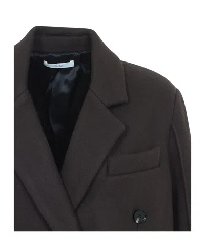 Co Oversized Double-breasted Long At In Green