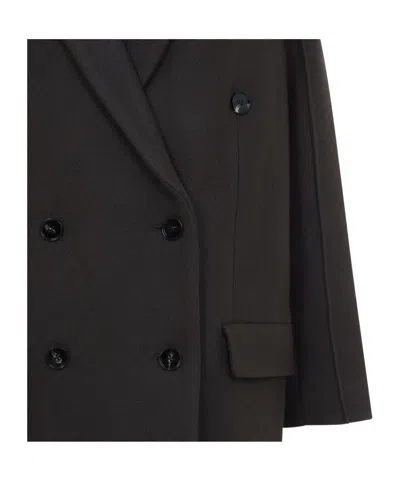 Co Oversized Double-breasted Long At In Green