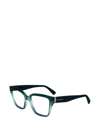 Longchamp Gradient-effect Square-frame Glasses In Blue