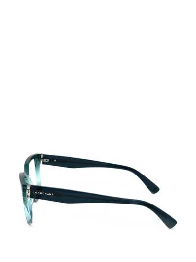 Longchamp Gradient-effect Square-frame Glasses In Blue