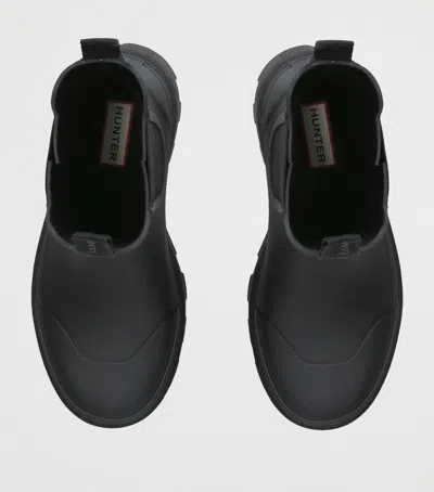 Hunter Elements Elasticated Chelsea Boots In Black