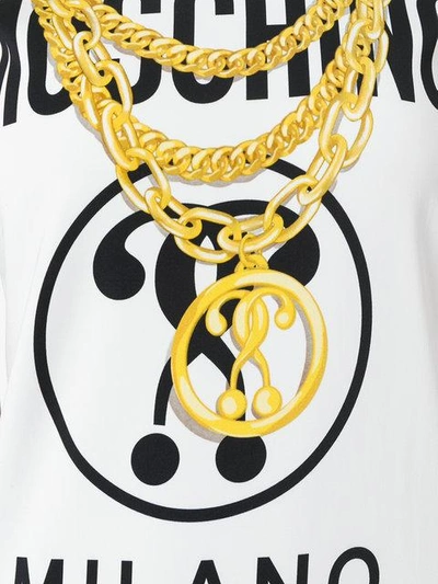 Shop Moschino Trompe L'oeil Chain Logo T-shirt