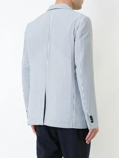 Shop Sacai Hickory Stripe Jacket - White