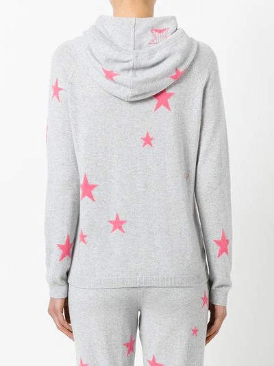 Shop Chinti & Parker Cashmere Star Printed Hooded Sweater