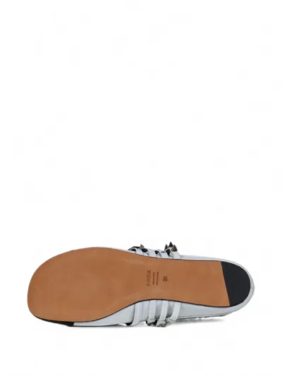 Abra Spike-embellished Square-toe Mules In White