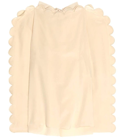 Shop Fendi Silk High Neck Blouse In Clio