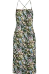 CUSHNIE ET OCHS Donna open-back floral-print stretch-cady dress