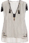 ISABEL MARANT ÉTOILE Judith embroidered striped cotton top