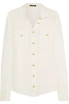 Balmain Silk Shirt With Padded Shoulders