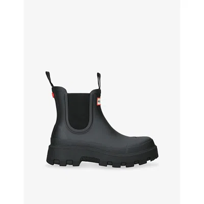 Hunter Elements Elasticated Chelsea Boots In Black