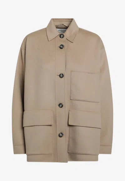 Weekend Max Mara Folk Oversized Wool Jacket In Multi