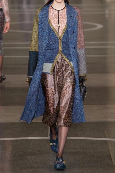 Shop Christopher Kane Leopard-print Stretch-mesh Mini Dress