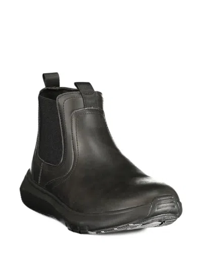 Lumberjack Neil Elasticated-side Panel Ankle Boots In Black