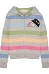MARC JACOBS Appliquéd striped jersey hooded top