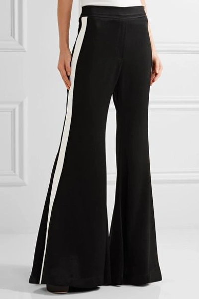 Shop Ellery Lovedolls Striped Crepe De Chine Wide-leg Pants