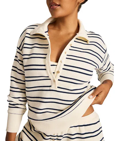 Negative Waffle Knit Pullover In Sailor In White