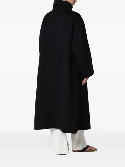 Almada Label Kaity Oversized-collar Coat In Black