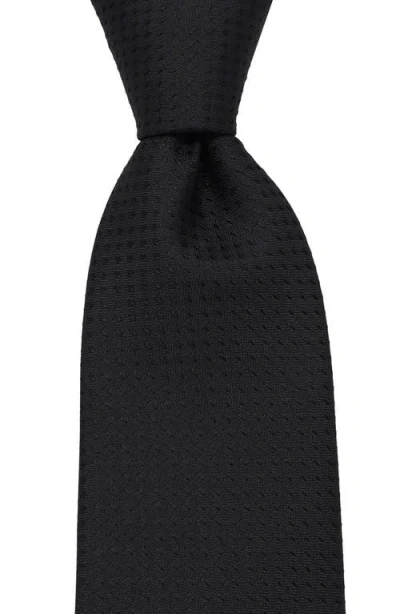 Dkny Solid Textured Tie In Black