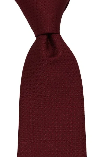 Dkny Solid Textured Tie In Red