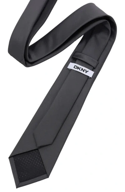 Dkny Matte Solid Tie In Gray